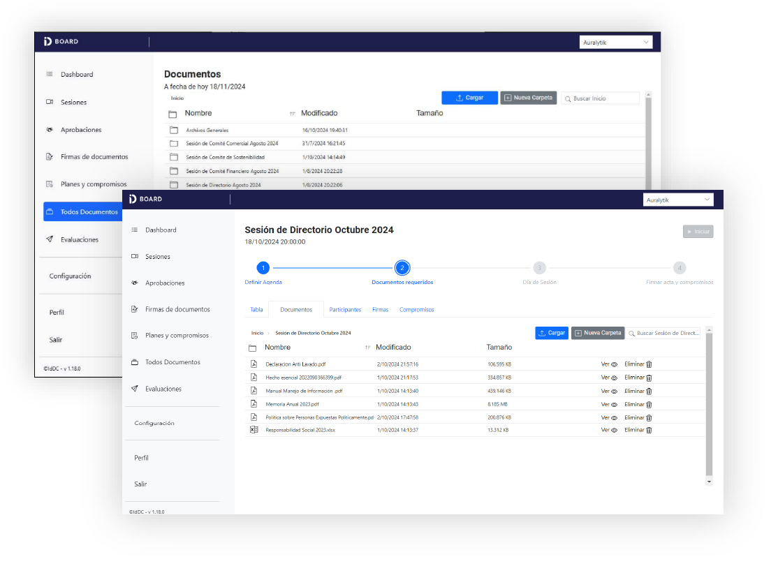 Gestión de documentos de directorio